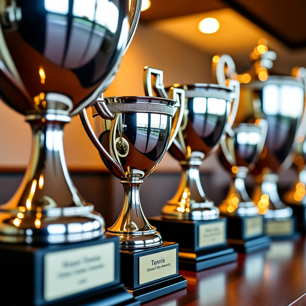 Our trophy display showcasing club achievements